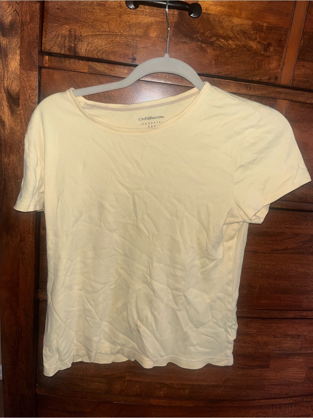 Croft & Barrow Classic Women's Butter Yellow Short-Sleeve Tee